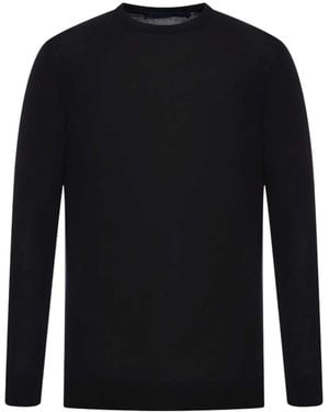 Kiton Crew Neck Wool Sweater - Black