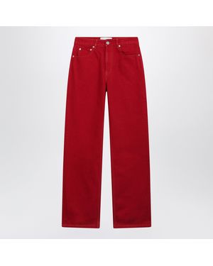 Ami Paris Ruby Cotton Twill Jeans - Red