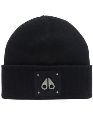Moose Knuckles Logo Icon Beanie - Black