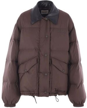 Miu Miu Puffer Jacket - Brown