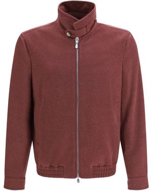 Brunello Cucinelli Wool Zip Jacket Lava - Red