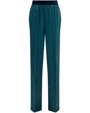 Tom Ford Stretch Silk Satin Pants - Blue