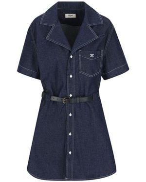 Celine Denim Short Dress - Blue