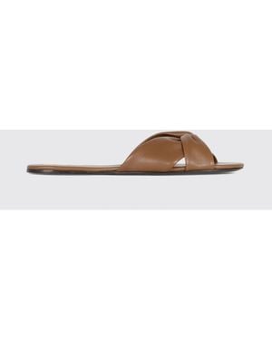 Saint Laurent Nappa Slippers - Brown