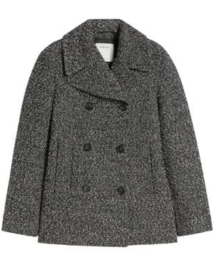 Sportmax Double-Breasted Wool Jacket - Gray