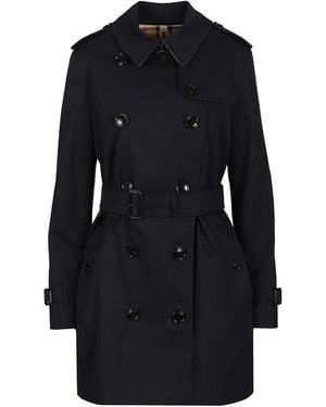 Burberry Heritage Kensington Trench Coat - Blue