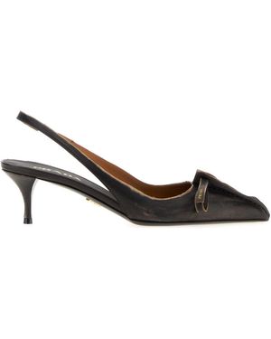 Prada Black Leather Pumps - Multicolor