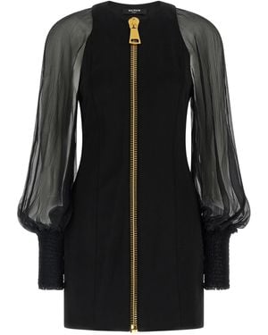 Balmain Xl Zip Dress - Black