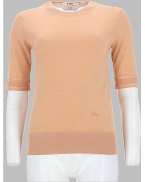 Chloé Chloé Pullover A Maniche Corte - White