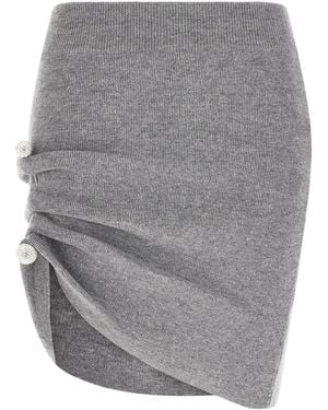 GIUSEPPE DI MORABITO Jewel Pin Skirt - Gray