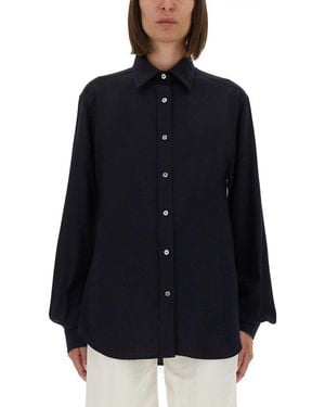 Moschino Relaxed Fit Cotton Shirt - Blue