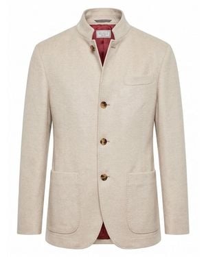Brunello Cucinelli Lightweight Cashmere Outerwear Blazer - Natural