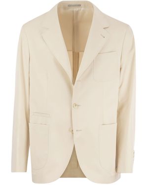 テーラードジャケット BRUNELLO CUCINELLI Camel Jacket with patch pockets Brunello Cucinelli - Tan Suede Safari Jacket | Mitchell Stores