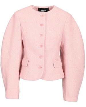 ROTATE BIRGER CHRISTENSEN Jacket With Cocoon Sleeves - Pink