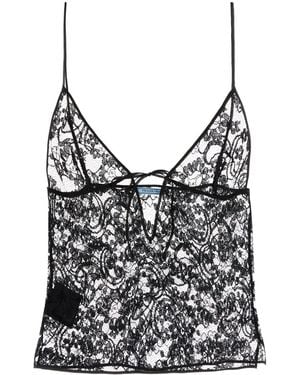 Prada Lace Top - Black