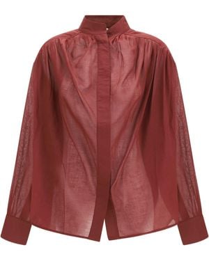 ANDAMANE Rania Oversized Shirt - Red