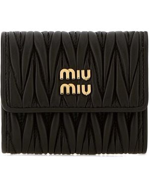 Miu Miu Leather Wallet - Black