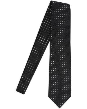 Tom Ford Micro Design Silk Tie - Black