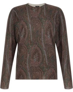 Etro Paisley Sweater - Brown