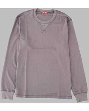 DIESEL Ribbed Cotton Sweatshirt - Gray