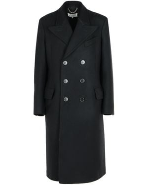 Maison Margiela Virgin Wool Coat - Black