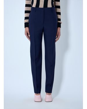 Dries Van Noten Wool Tailored Pants - Blue