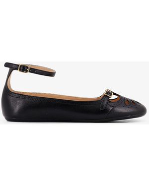 Chloé Misty Leather Ballerinas - Black