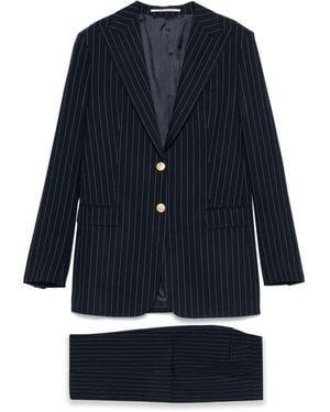 Tagliatore Striped Single-Breasted Suit - Blue