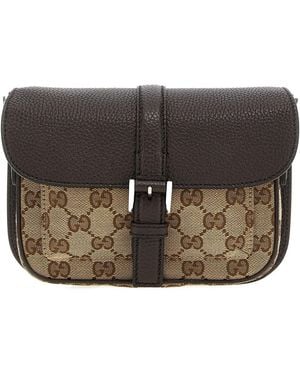 Gucci 'Mini Gg' Crossbody Bag - Gray