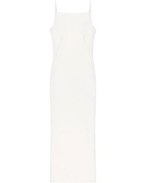 Givenchy Sliced Crepe Cady Long Dress Clothing - White