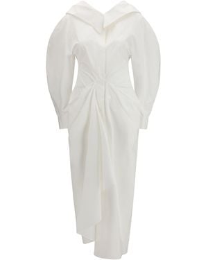 Givenchy Long Cut-Out Chemisier Dress - White