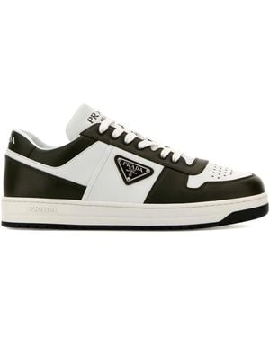 スニーカー PRADA  downtown sneakers in two-tone leather Prada Downtown leather sneakers Prada