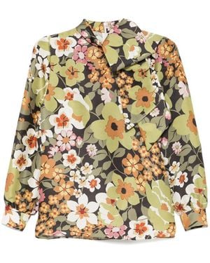 Celine Printed Silk Shirt - Metallic
