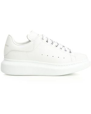 McQueen Mcqueen Oversized Calfskin Sneaker - White