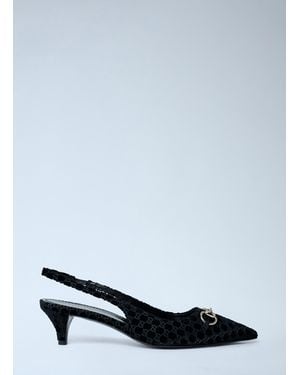 Gucci Horsebit Slingback - Black