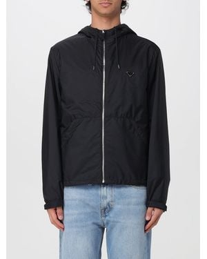 Prada Re-Nylon Hooded Windbreaker Jacket - Blue