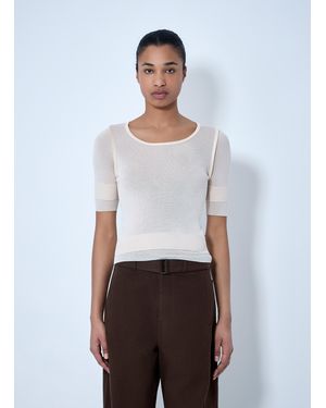 Lemaire Sheer Knit Top - White