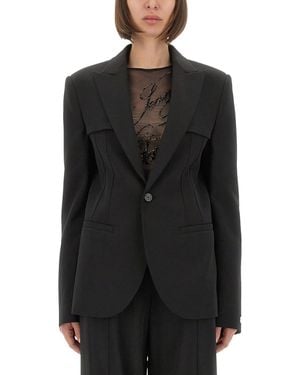 Jean Paul Gaultier Fitted Tailored Jacket - Black