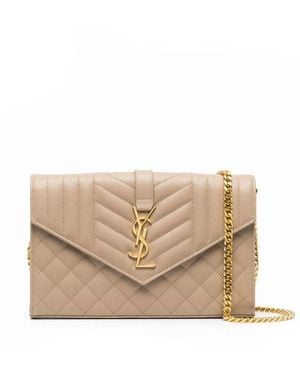 Saint Laurent Neutrals Satchels & Cross Body Bags - Natural