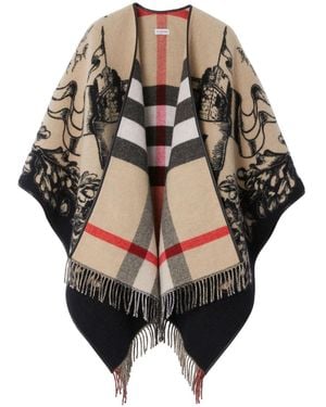Burberry Wool Poncho - Black