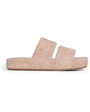 Celine Triomphe Sponge Fabric Slippers - Pink