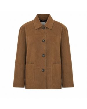 Max Mara Smmastrale Suede Jacket - Brown