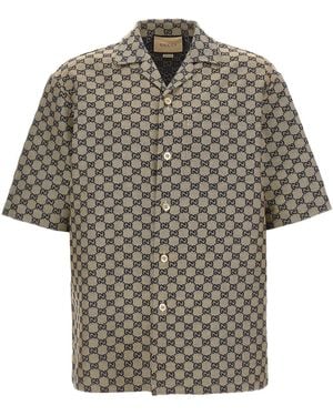 Gucci 'Gg' Shirt - Gray