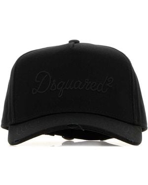 DSquared² Dsquared Cotton Baseball Cap - Black