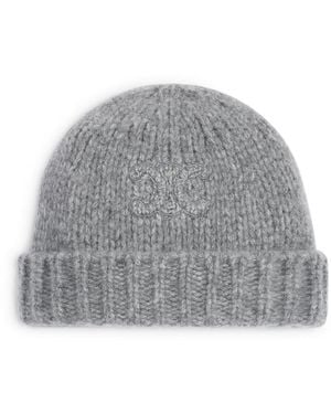 Celine Triomphe Cashmere And Silk Hat - Gray