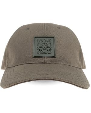 Loewe Logo Cotton Baseball Cap - Gray