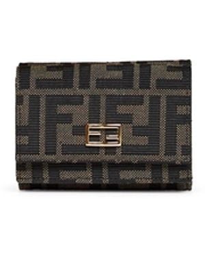 Fendi Mini Trifold Tube Compact Wallet - White
