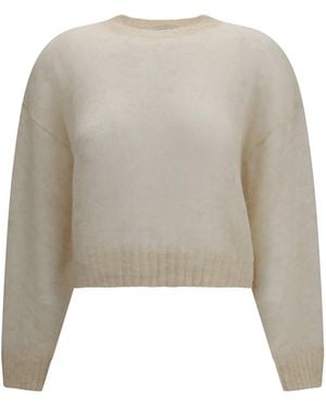 Brunello Cucinelli Wool Mohair Sweater Avorio - Natural