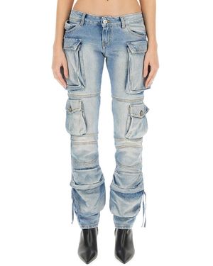 The Attico Cargo Jeans - Blue