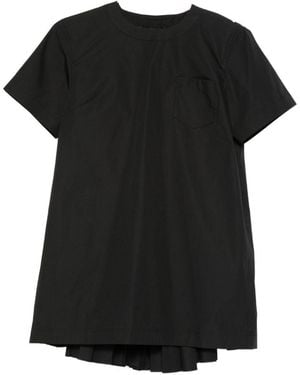 Sacai Cotton Mini Dress - Black